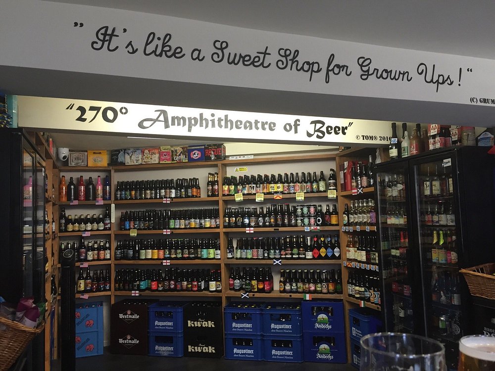 The Hop Water Cellar interior showing our extensive bottle selection and relaxed atmosphere
